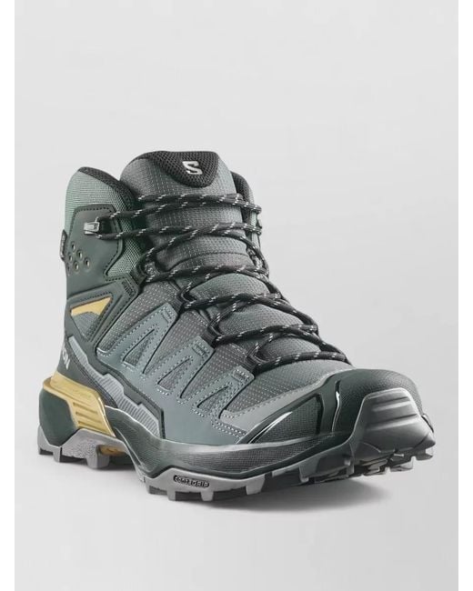 Salomon Gray Silk Lace Boots