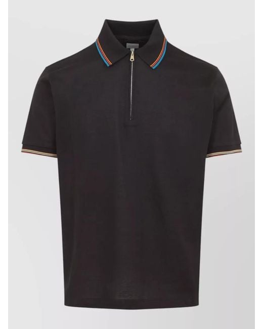 Paul Smith Black Striped Polo Shirt for men