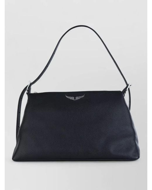 Zadig & Voltaire Blue Rock Leather Shoulder Bag