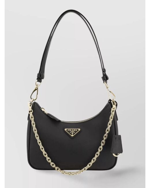 Prada Black Re-Edition Mini Leather Shoulder Bag