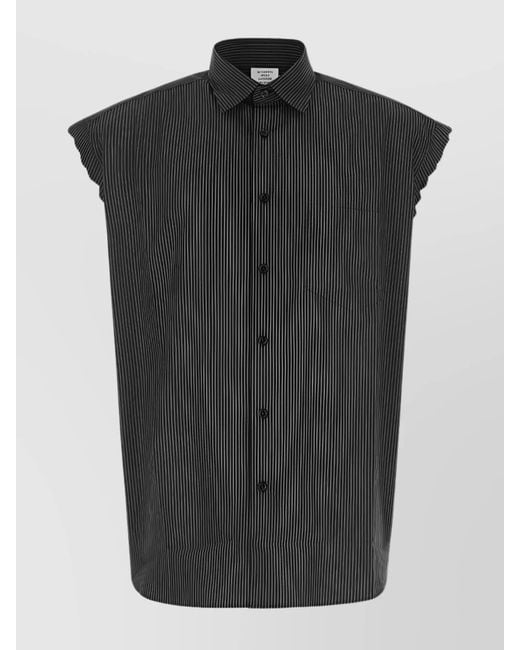 Vetements Black Ribbed Poplin Shirt for men