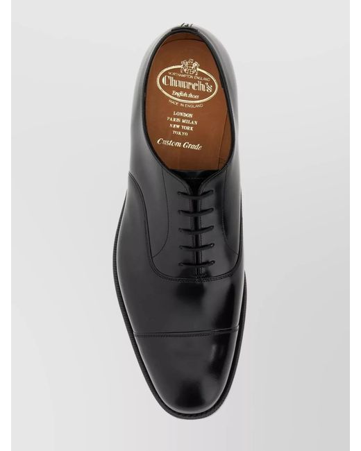 Church's Black Leather Lace-Up Shoes for men