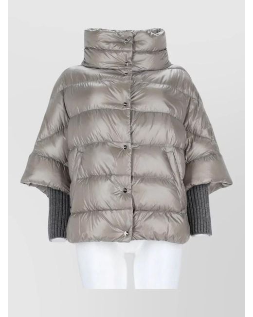 Herno Gray Parka Coat