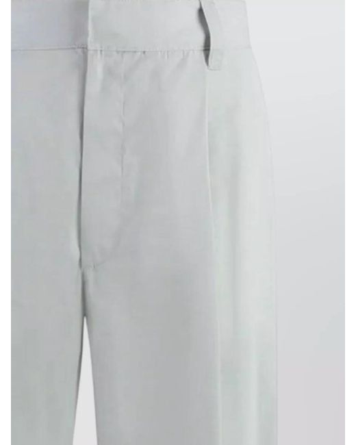 Bottega Veneta Gray Tailored Trousers Pleated Front Belt Loops for men