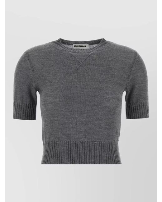 Jil Sander Gray Wool Sweater