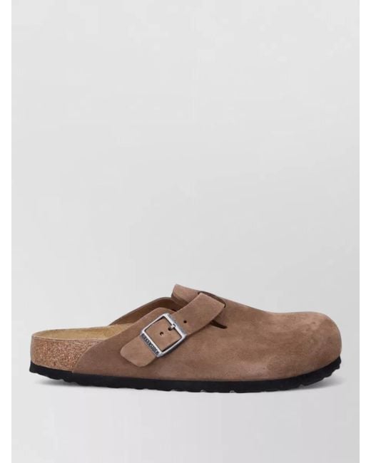 Birkenstock Brown Leather Mules Boston