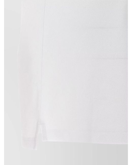 Burberry White Cotton Cody Polo Shirt for men