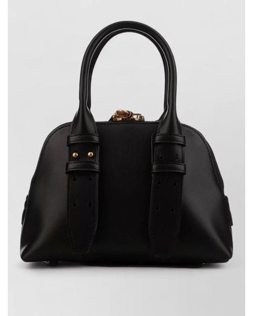Pinko Black Mini Bag Detachable Tag Tone Hardware