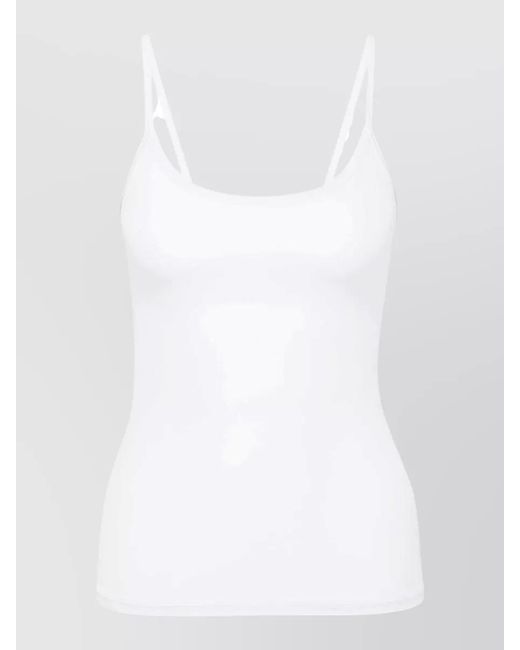 Calida White Top Adjustable Straps Fitted Silhouette