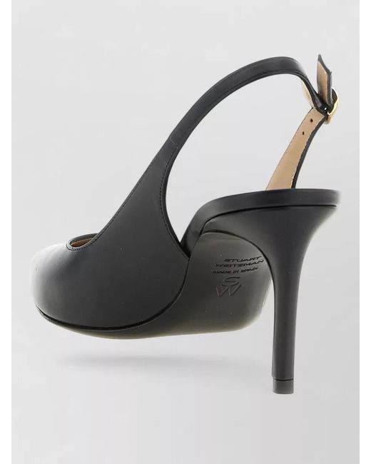 Stuart Weitzman White Power Slingback Pumps Pointed Toe Stiletto