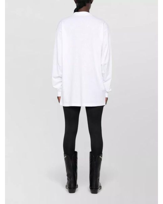 Balenciaga White Silk Short-Sleeve Top