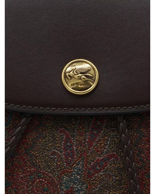 Etro Brown Essential Small Cotton Backpack