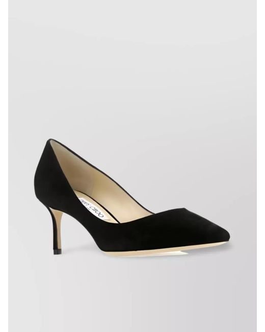 Jimmy Choo Black Romy 60 Suede Pointed Toe Pumps