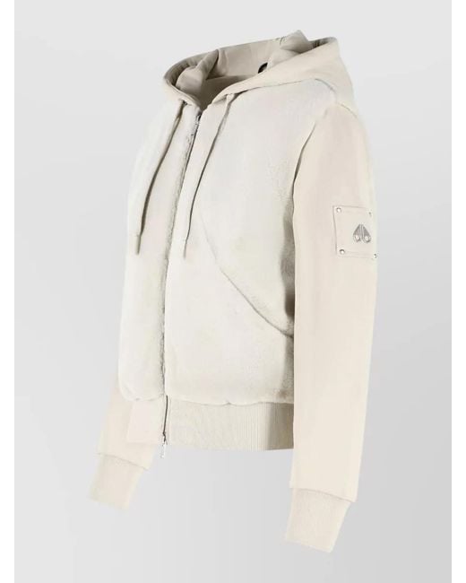 Moose Knuckles Natural Bunny Cotton Hooded Sweatshirt Relaxed Fit