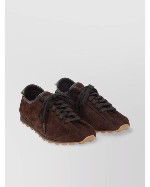 Jacquemus Brown Suede Low-Top Sneakers