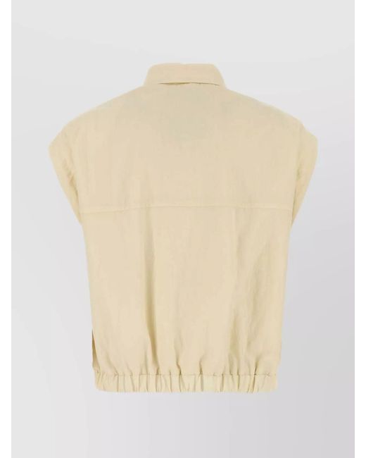 Herno Natural Nylon Cropped Vest