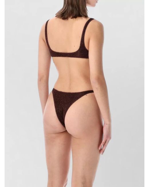 Oseree Natural Metallic Bandeau Bikini