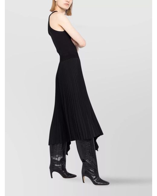 Totême Black Ribbed Organic Cotton Tank Top