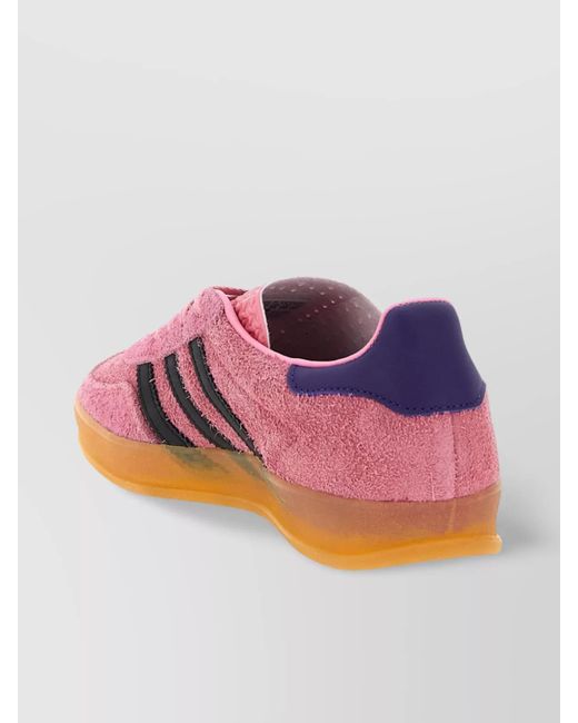 Adidas Originals Pink Suede Leather Gazelle Indoor Low-Top Sneakers