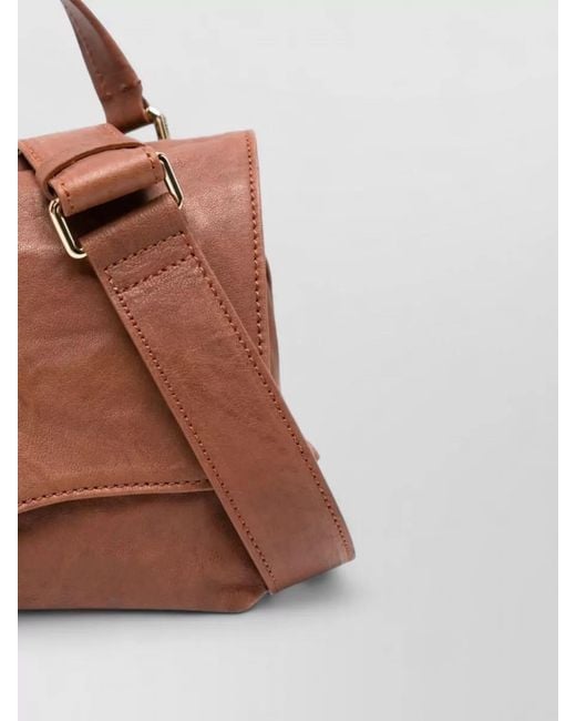 Zanellato Brown Postina Officina Baby Leather Shoulder Bag