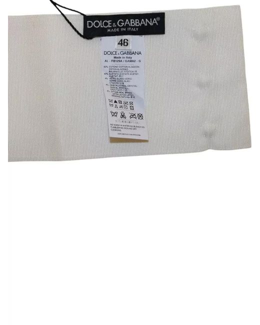 Dolce & Gabbana White Crystal-Embellished Wide Waist Belt