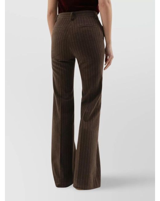 1989 STUDIO Black Striped Flared Trousers