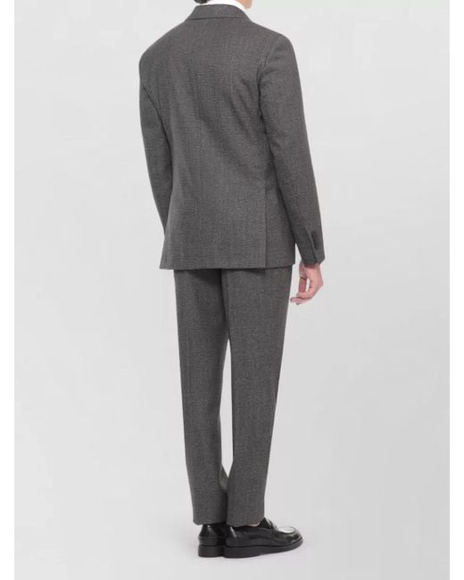 Lardini Gray Wool Single Breasted Suit for men