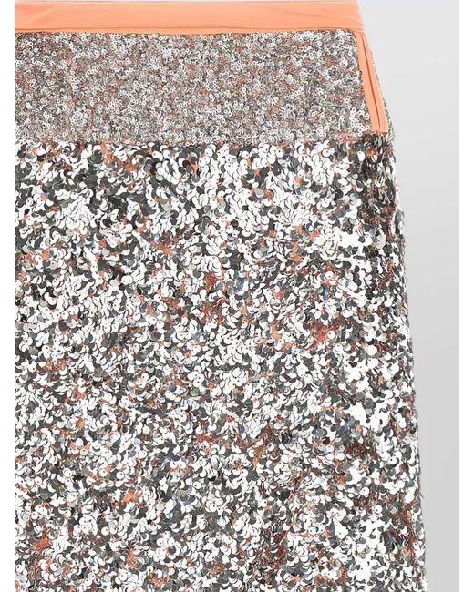 Rabanne Multicolor Sequin Fitted Skirt