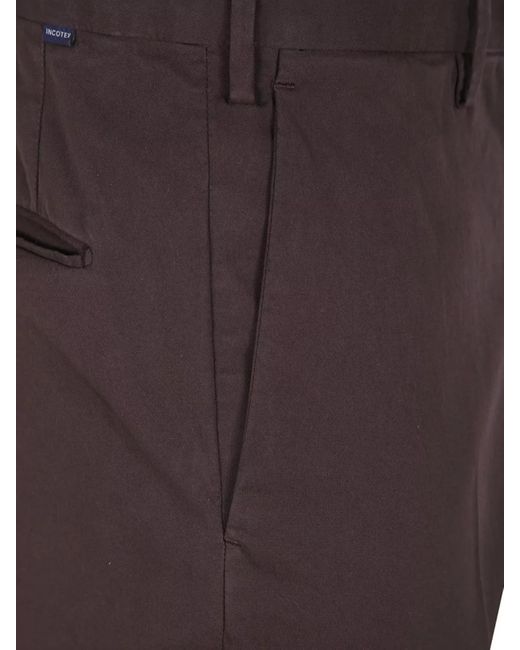 Incotex Multicolor Slim-Fit Cotton Trousers for men