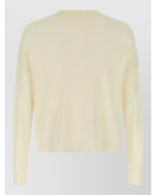 Ma'ry'ya Natural Wool Knit Crew Neck Sweater Pocket for men