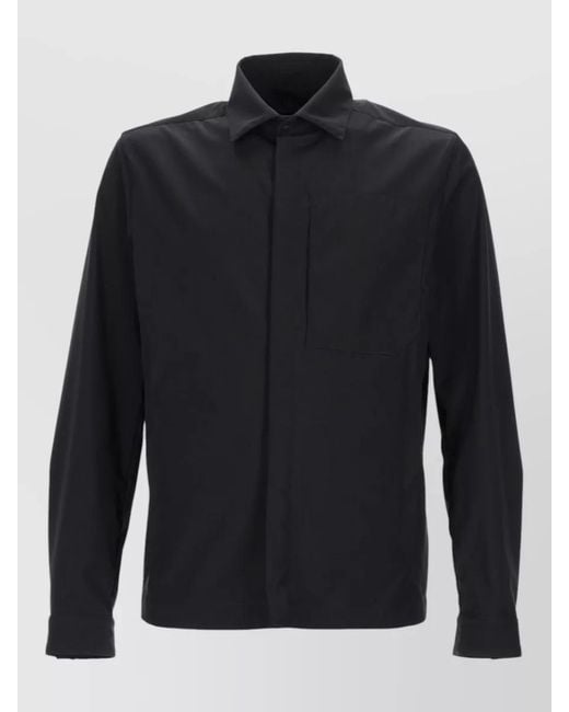 Herno Blue Regular-Fit Shirt Jacket for men