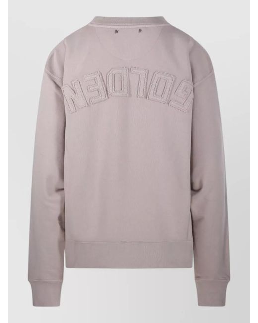 Golden Goose Deluxe Brand Gray Logo Patch Crew Neck Sweatshirt Top