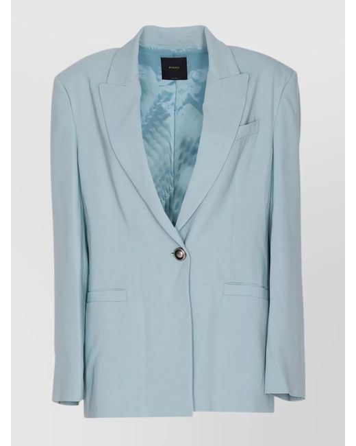 Pinko Blue Single-Breasted Blazer