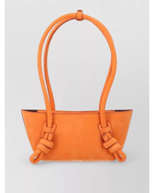 Hereu Orange Mini Fleca Rectangular Shoulder Bag Double Handles