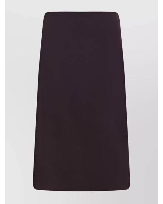 Fendi Blue Wool Midi Skirt Four Slits