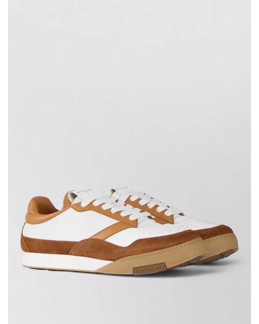 Givenchy Brown Leather Low-Top Sneakers for men