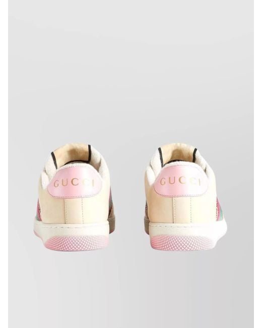 Gucci White Crystal-Embellished Low-Top Sneakers