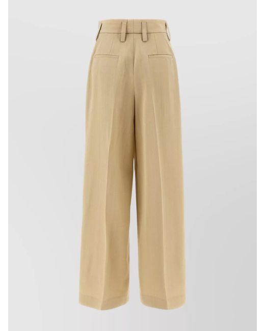 Jil Sander Natural Wide-Leg Trousers