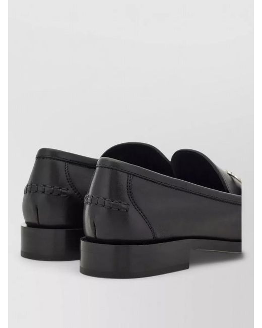 Ferragamo Black Leather Maryan Soft Loafers
