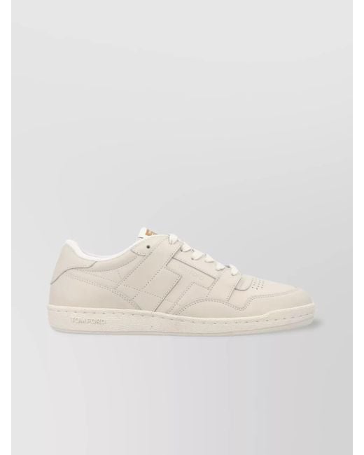Tom Ford Natural Leather Low-Top Sneakers for men