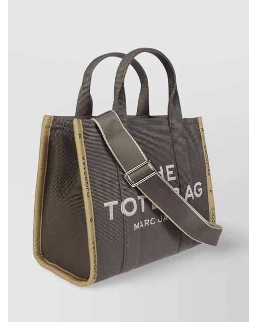 Marc Jacobs Gray Tote Bag With Adjustable Strap And Top Handles