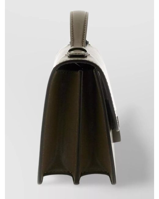 Victoria Beckham Brown Mini Dorian Leather Shoulder Bag