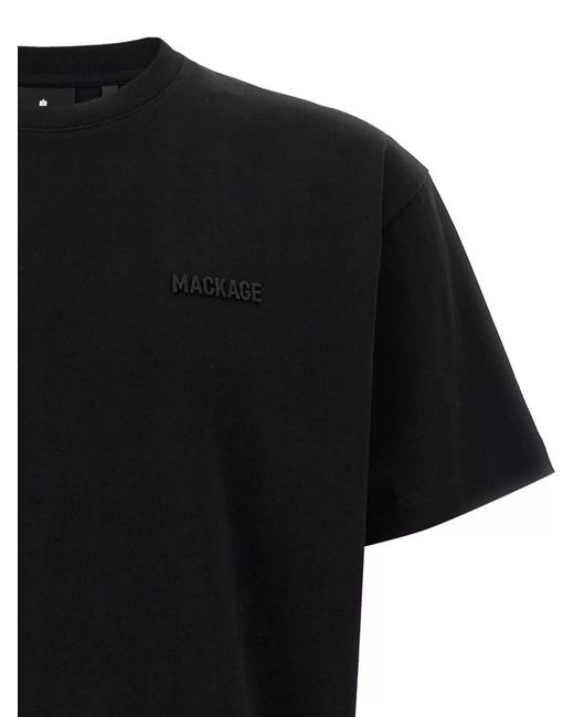 Mackage Black "R Tee" Crew Neck Short Sleeve T-Shirt for men