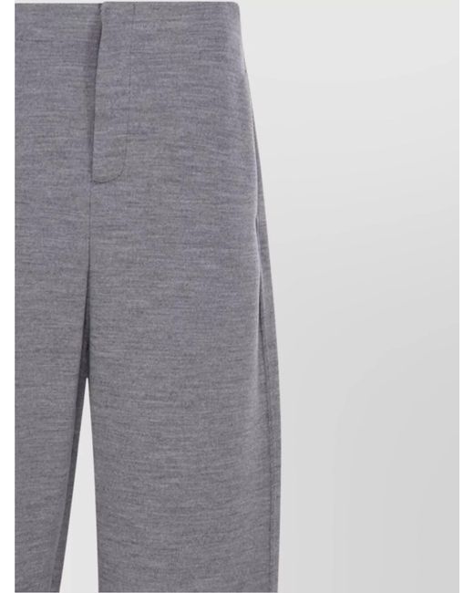 Max Mara Gray High-Rise Wide-Leg Trousers