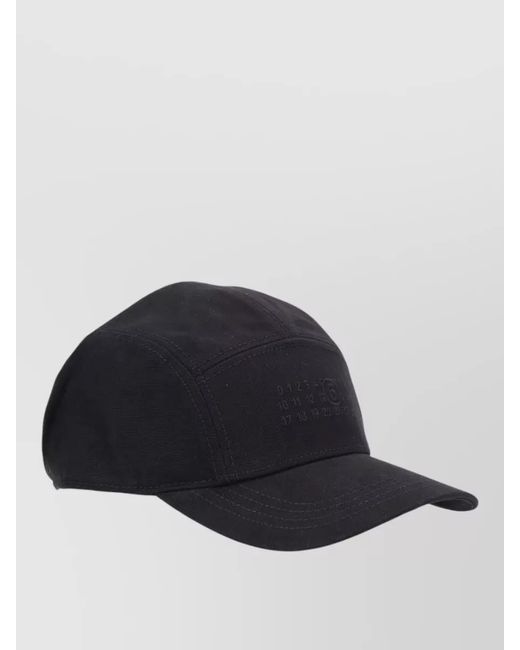 MM6 by Maison Margiela Blue Logo Baseball Hat Featuring Curved Brim for men