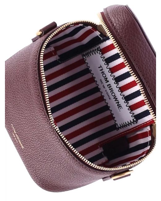 Thom Browne Purple Leather Clutch Bag