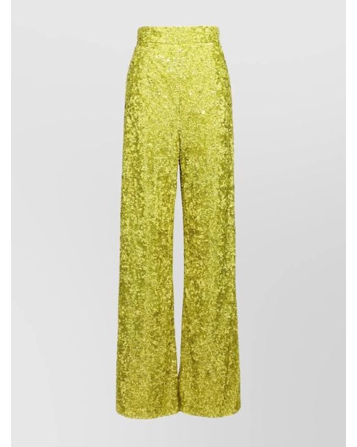 Ermanno Scervino Yellow Wide-Leg Trousers