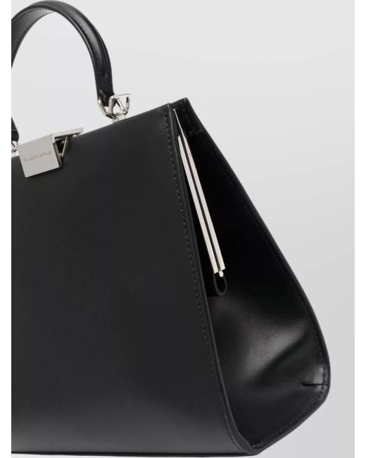 ARMARIUM Black Anna Small Calf Leather Tote Bag