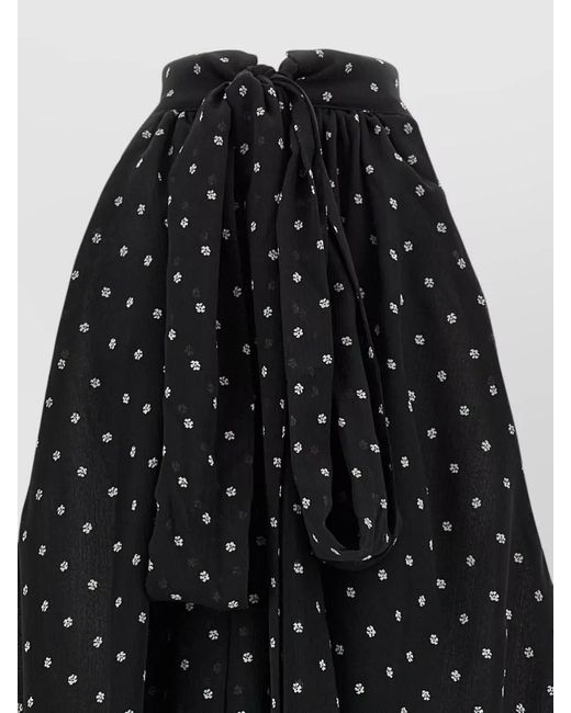 ROTATE BIRGER CHRISTENSEN Black Halter Neck Dress Bow Detail Sheer
