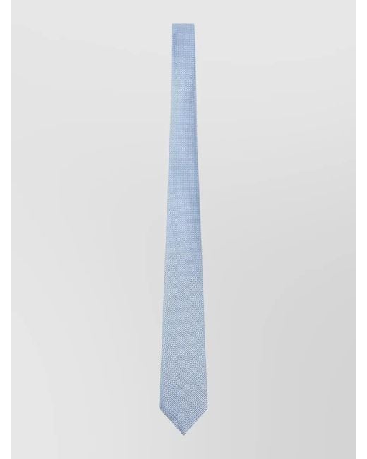 Giorgio Armani White Silk Jacquard Tie for men